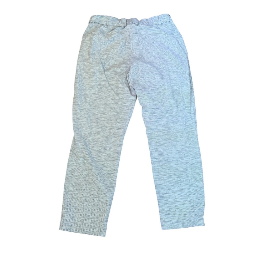 Lululemon On the Fly Pant 7/8 Luxtreme Space Dye Heathered Grey White Sz 10 READ
